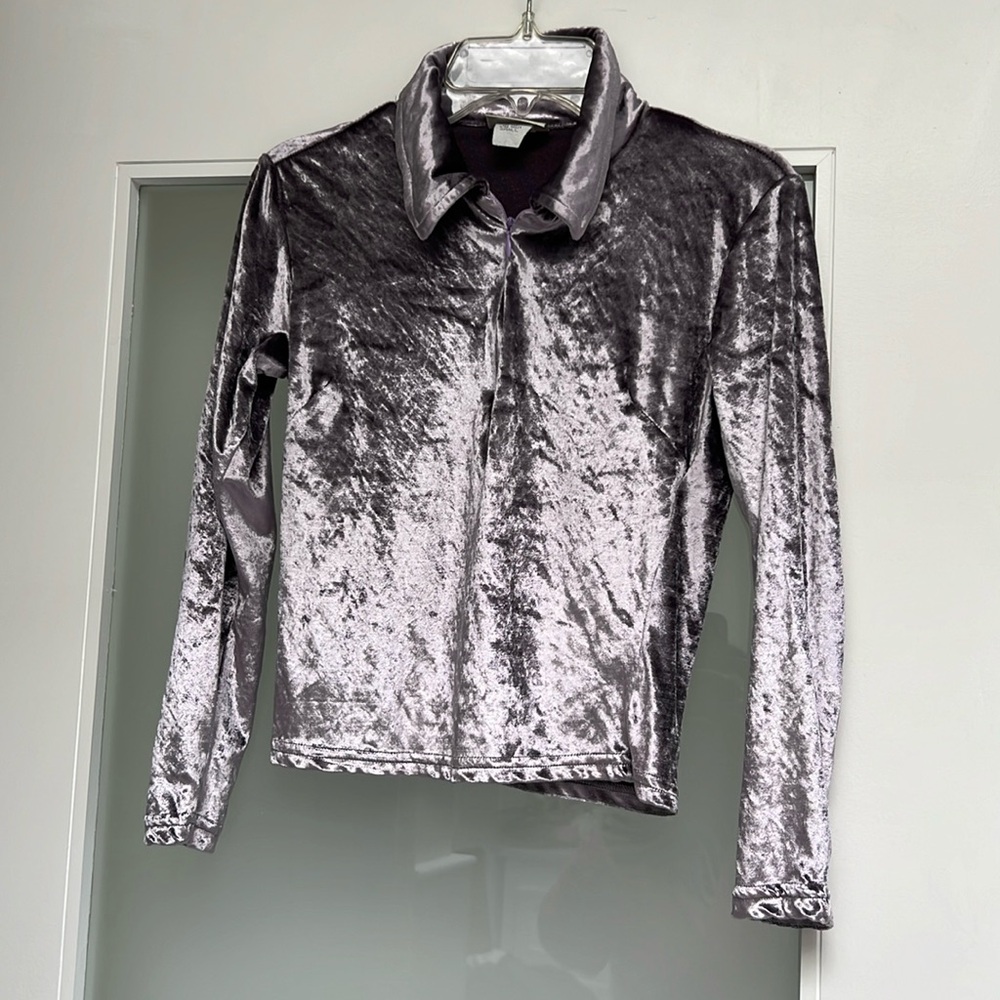 Velvet long sleeve top, nwt